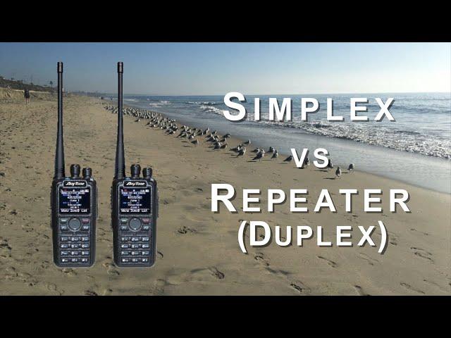 What is Simplex versus Repeater mode in Ham and GMRS radio. Updated  Apr 5, 2022.