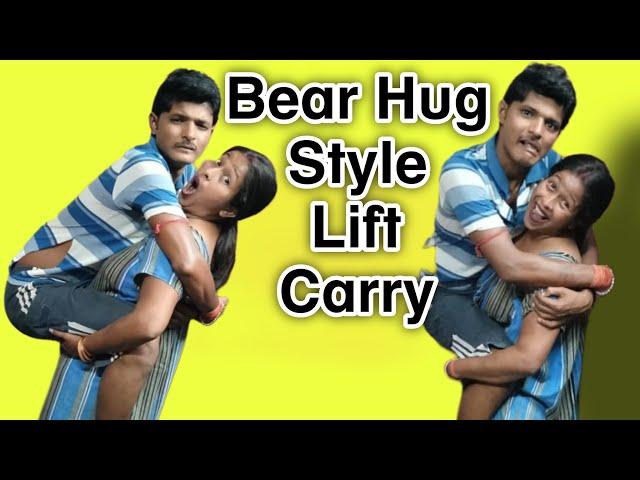 Bear Hug Style Lift Carry // Funny video // husband and Wife