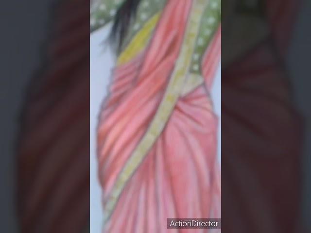 lady in Traditional outfit.  #art #artist #pahadi #uttarakhandi # colourpencil