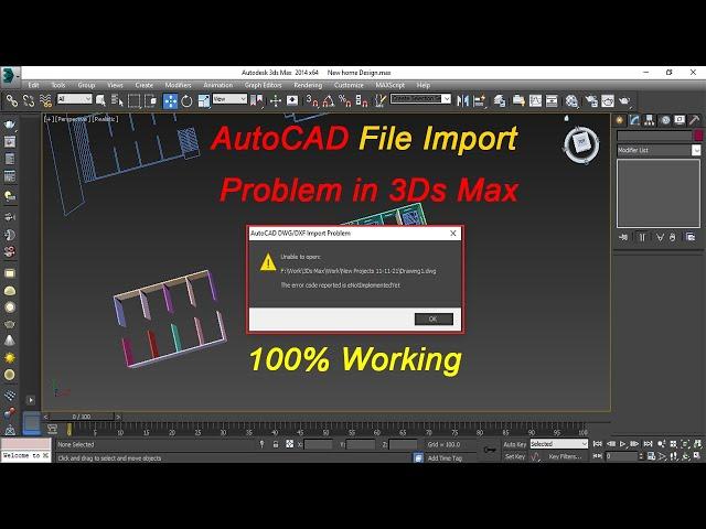 How to Fix AutoCAD file Import Problem in 3Ds Max