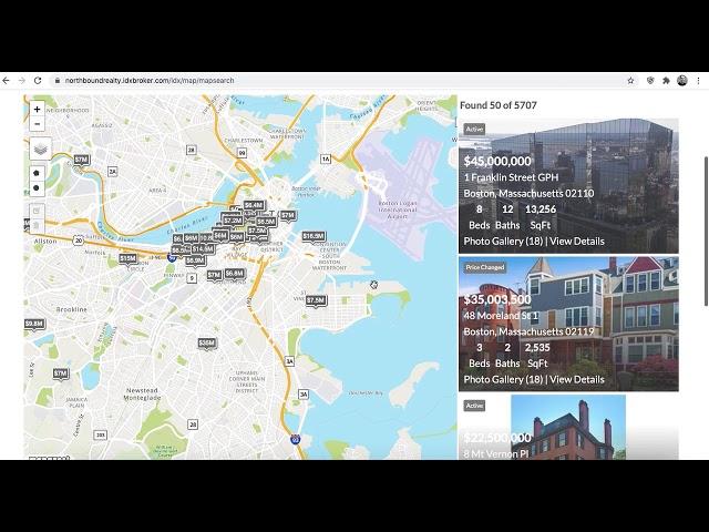 WebFlow IDX Broker Search with Map feature all the MLS on your real estate website