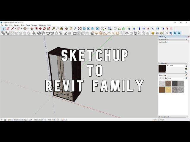 SKETCHUP to REVIT FAMILY