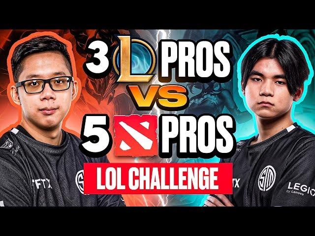 Can 5 DOTA Pros Beat 3 League Pros in League Of Legends? | TSM League Vs DOTA 2