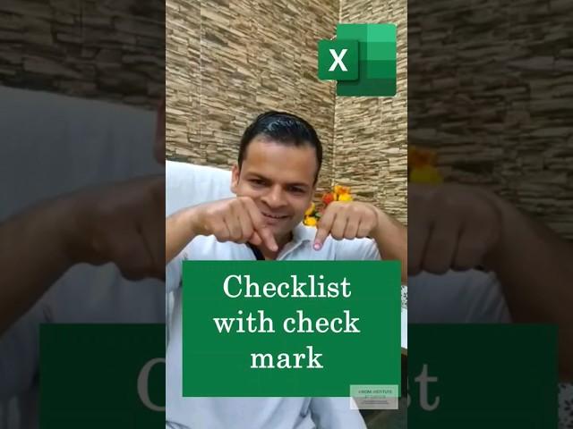 Checklist  with check marks #vikominstitute #excel #checklist