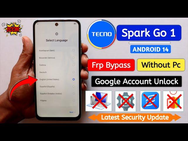 FRP Bypass Tecno Spark GO 1 (kl4) on Android 14 | Without PC | Setting Not Open || New Solution 2025