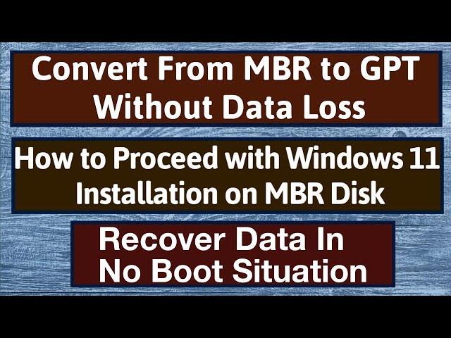 MBR To GPT Windows 11 Installation | Windows Can't Install on Drive 0 Partition 1