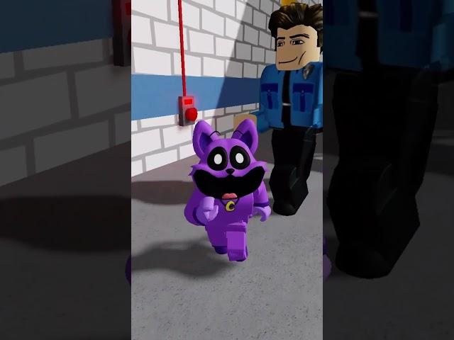 CATNAP ESCAPE BARRY COP'S PRISON RUN! 🟣 #roblox #shorts