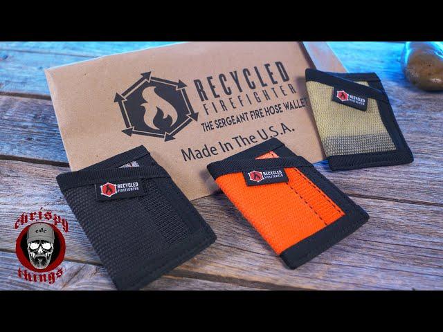 A minimalist wallet made from a FIRE HOSE? Recycled Firefighter "The Sergeant" Fire Hose Wallet!