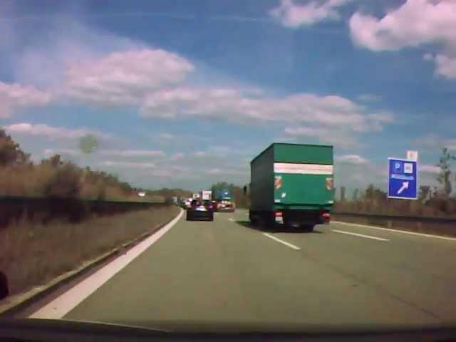 Авария(ДТП) на немецком автобане сентябрь(crash autobahn)2012