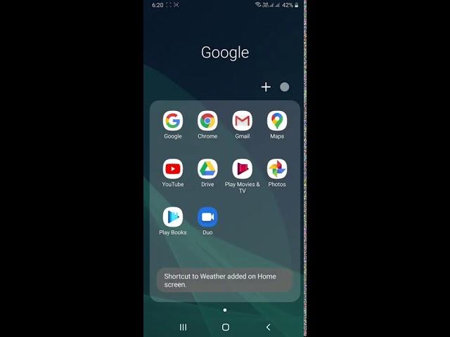 how to add google weather to home screen in android