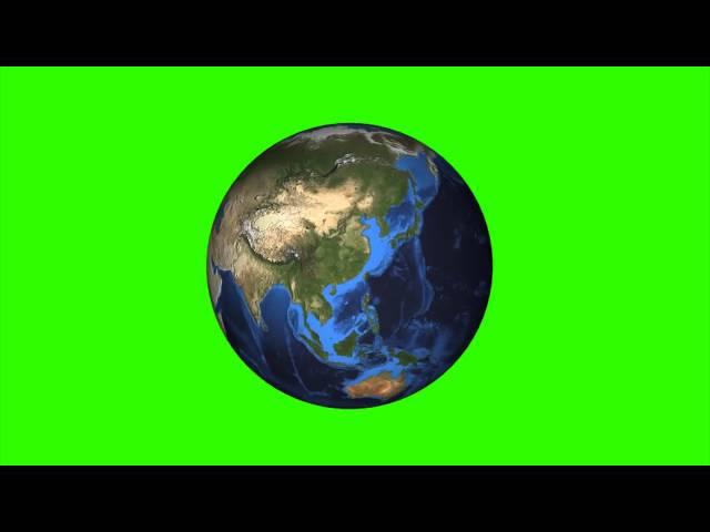 Planet Earth Globe Rotation - Best Green Screen Earth Rotation