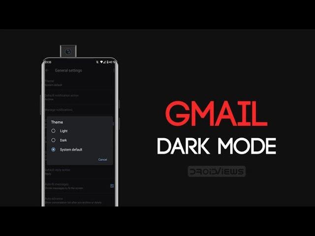 Enable Dark Mode Feature On Gmail App|Any Android