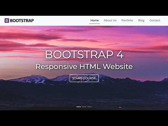 Create A Complete HTML & CSS Website with Bootstrap 4