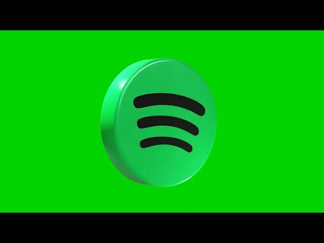 Spotify Logo 3D | Green Screen Background Video