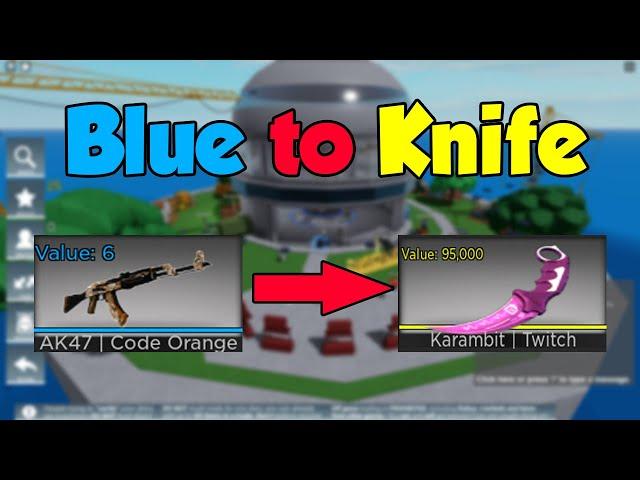 From a BLUE to a KNIFE | Counter Blox Trading!