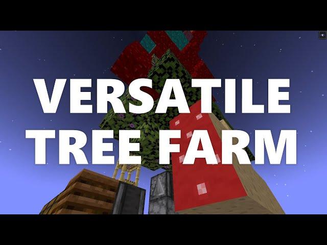 Minecraft Elegance: Versatile Tree Farm (Universal, Cherry, Nether, & Huge Mushroom; Java 1.16+)