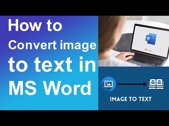 How to convert image to text in MS Word