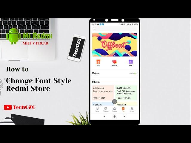 How to Change font style in Redmi Phone | MIUI 11.0.7.0 - TechOZO