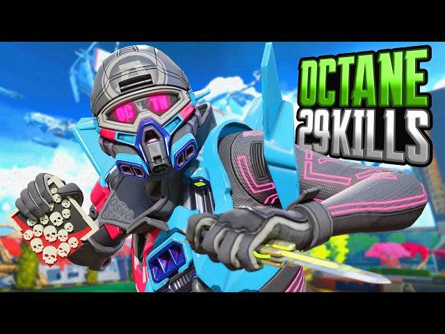 INSANE Octane SOLO & 29 KILLS and 6,100 Damage Apex Legends Gameplay Season 18