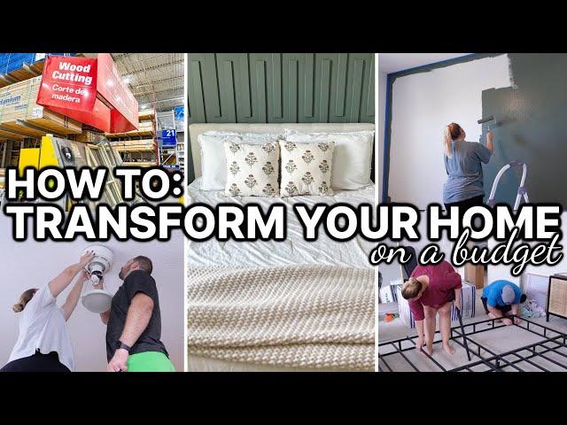 EASY DIYS TO TRANSFORM YOUR HOME!  BIG Home Improvements | DIY Accent Wall + Changing Ceiling Fans