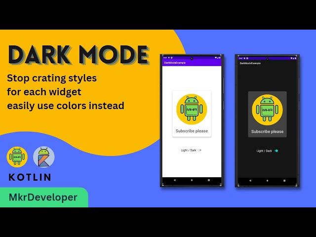 How to implement Dark mode(theme) Android studio | Kotlin