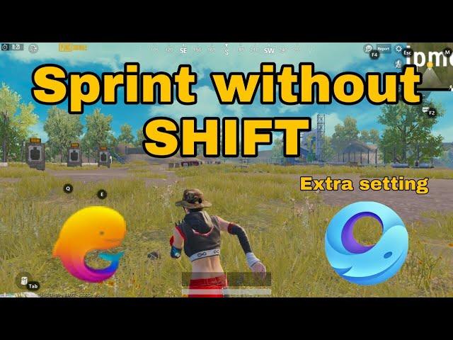 How to sprint without shift in tencent buddy || Cross run in pubg emulator part 2 extra setting