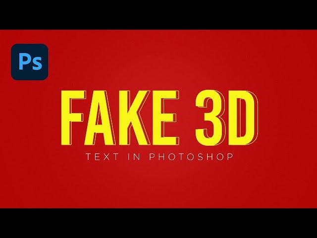 Easy Trick to Create Fake 3D Text Effect in Photoshop