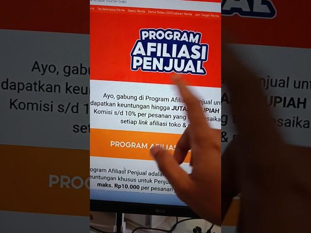 Kalau jadi Affiliate penjual bisa dapat komisi shopee video ngga?