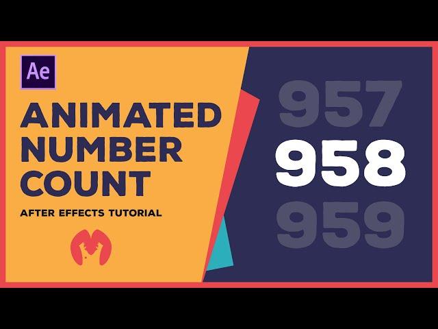 How to make an Animated Number Counter in Adobe After Effects | Beginner Tutorial