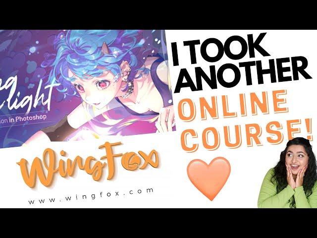 I Took Another ONLINE ART COURSE!   (Wingfox Platform and Course Review)