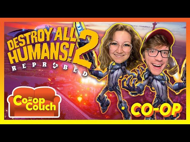 Causing Co-Op Chaos in Destroy All Humans 2: Reprobed!! - PS5 Co-Op Gameplay - The Co-Op Couch