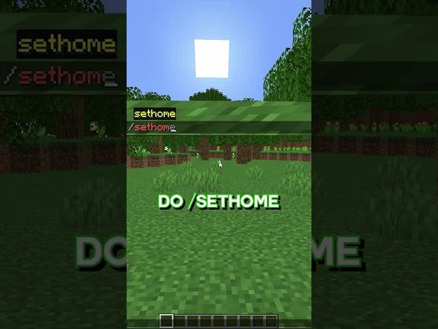 SETHOME COMMAND ON OUR MINECRAFT SERVER