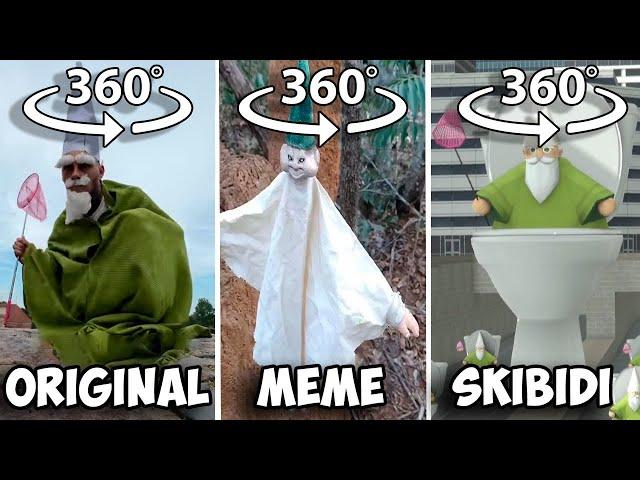 360º VR Tiny Green Wizard Original VS Meme VS Skibidi Wizard