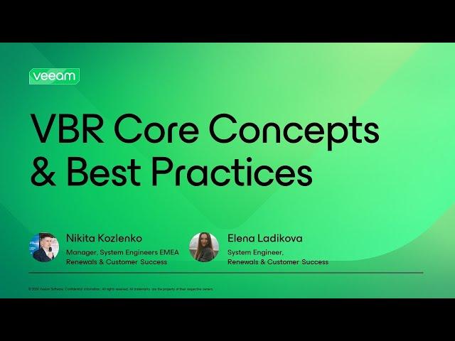 Veeam Backup & Replication  Core Concepts & Best Practices Training