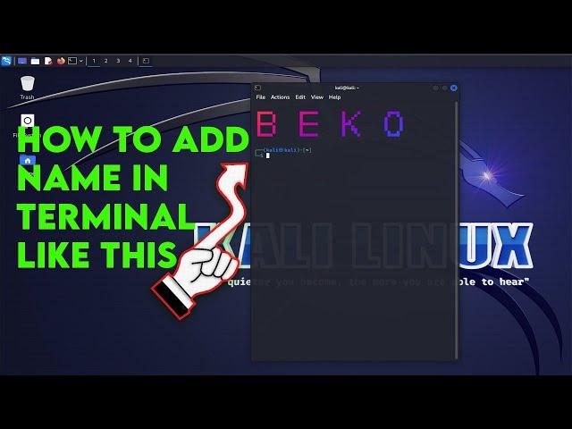 how to add your name in terminal kali linux 2023 | figlet