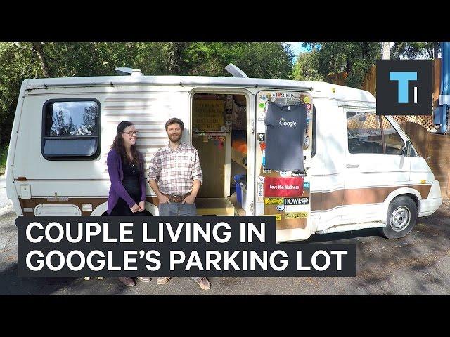 Couple living in Google's parking lot