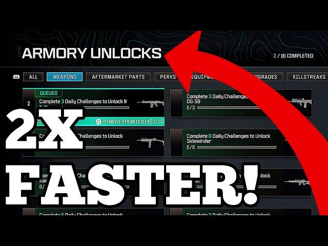 Unlock ARMORY UNLOCKS TWICE AS FAST By Doing THIS! ( Modern Warfare 3 )