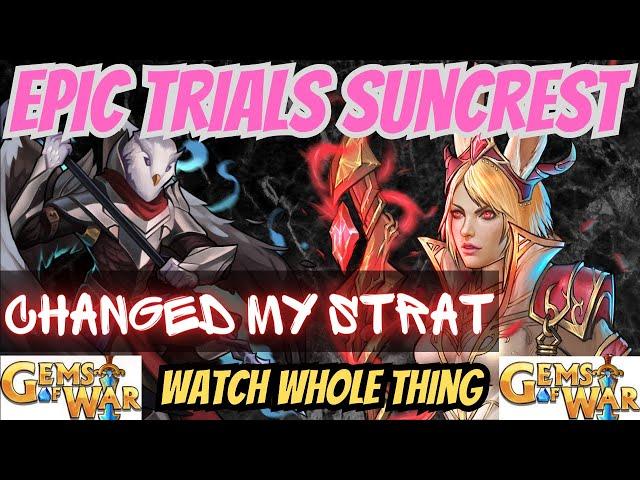 Gems of War Epic Trials strategy guide & team order | Suncrest Epic Trials watch last battle plz