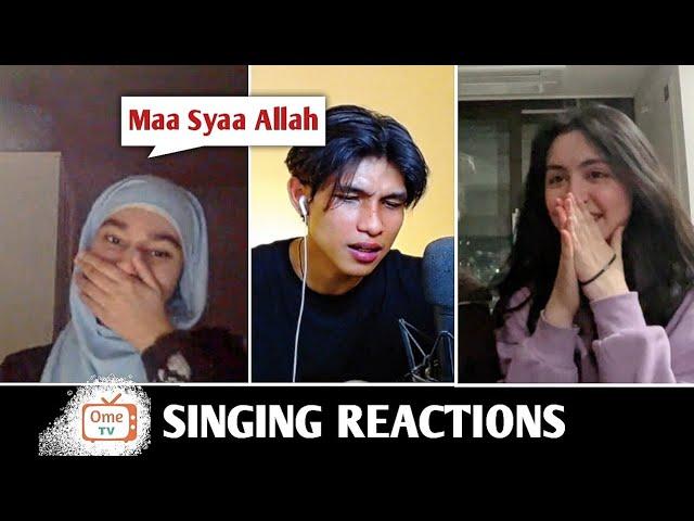 Ukhti Maroko ini seneng banget setelah di nyanyiin lagu Ramadhan | SINGING REACTIONS OmeTV