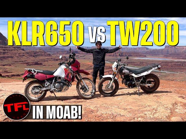 Kawasaki KLR650 vs Yamaha TW200 In Moab! Which Legendary Dual Sport Is Best?