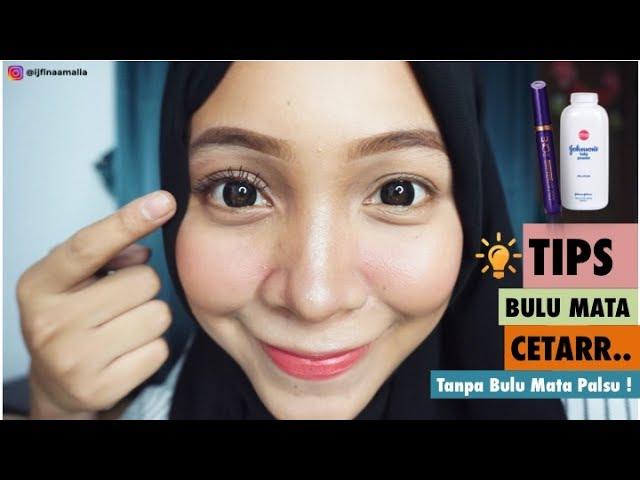 TIPS BULU MATA CETARR BADAII cuma pakai bedak bayi