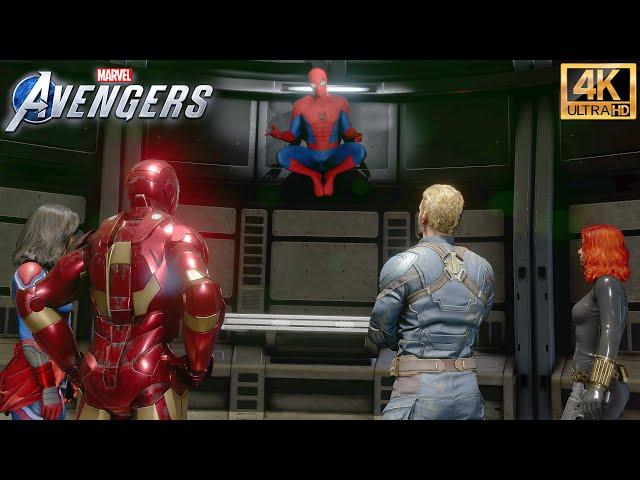 Spider-Man Meets The Avengers - Marvel's Avengers Game (4K 60FPS)