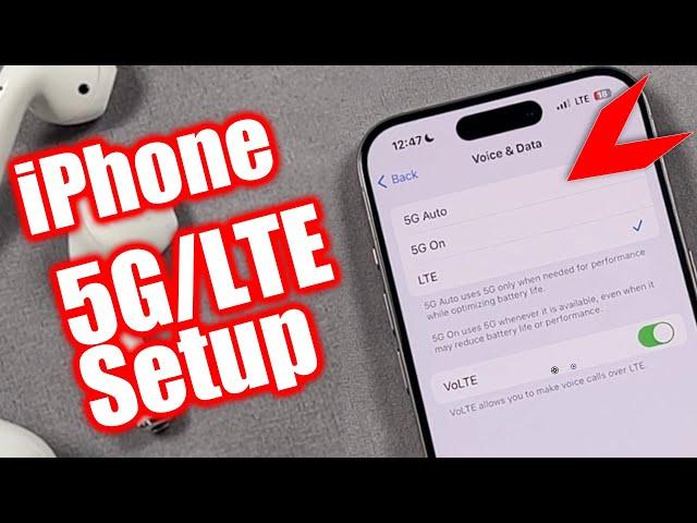 How To Use 5G iPhone 15 Pro Max & Older (Turn 5G On/Off or LTE)