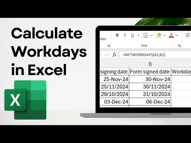 How to calculate WORK DAYS in Excel