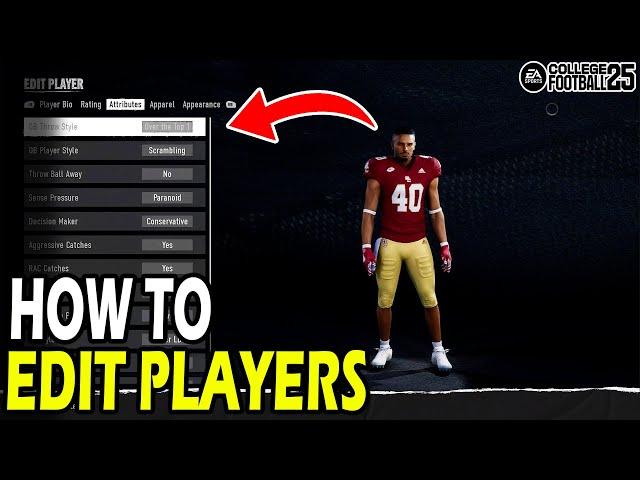 How to Edit Players in College Football 25