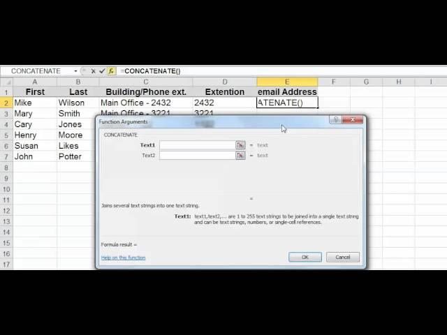 Excel   Automatically generating Email Addresses