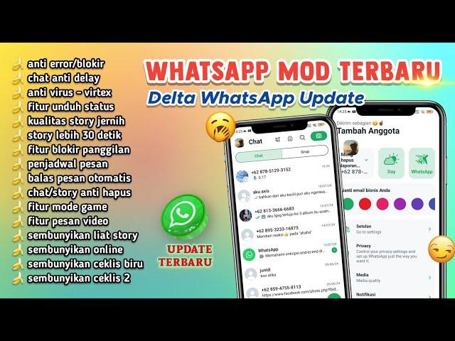 Update!! DELTA WHATSAPP 2024 | WA MOD TERBARU 2024 | WHATSAPP MOD TERBARU 2024