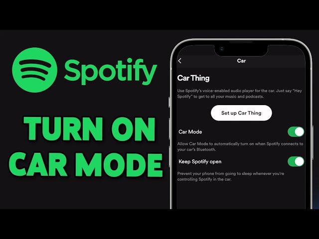 How To Turn On Car Mode In Spotify 2024 | Enable Spotify Car Mode Tutorial | Spotify App Car Feature