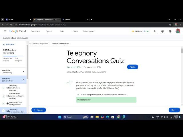 Telephony Conversations Quiz | Arcade |