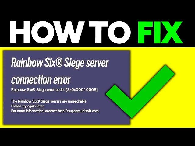 How To FIX R6 Connection Error PC (2024)